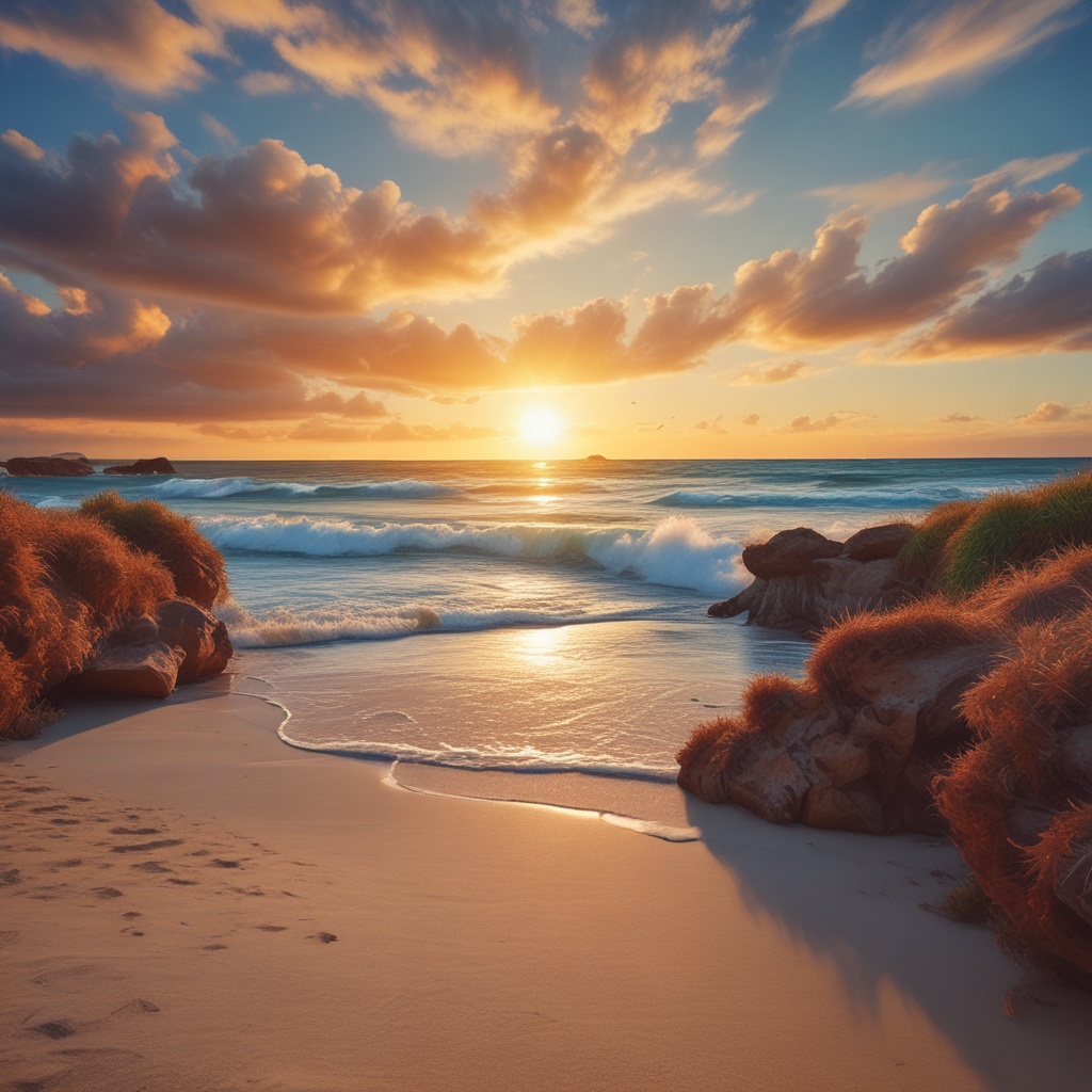 Beautiful beach scene